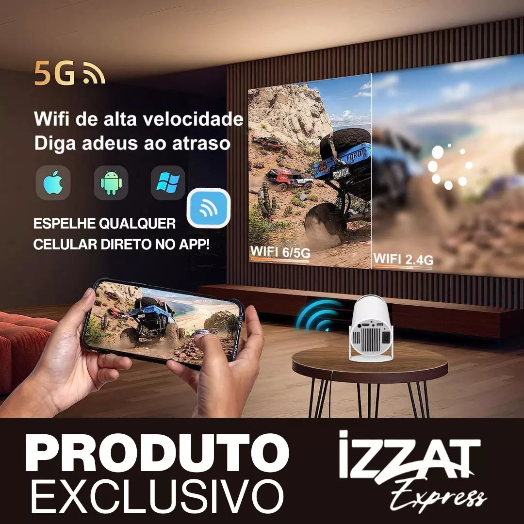 Projetor Portátil 4K Tazzi - ORIGINAL - Imagem 5