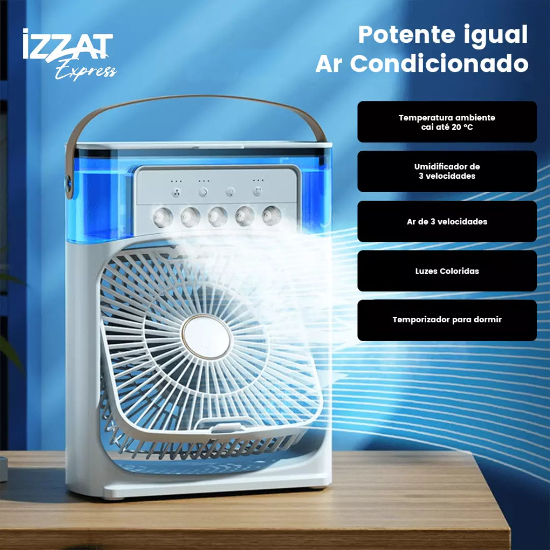 Mini Climatizador De Ar c/ Reservatorio Para Água e Gelo - Tazzi - Imagem 5