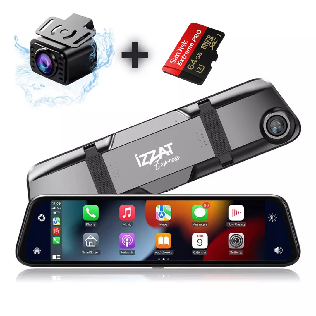 Retrovisor Inteligente 4K Tazzi c/ AndroidAUTO & Apple CarPlay + Brinde Câmera de Ré - Imagem 2