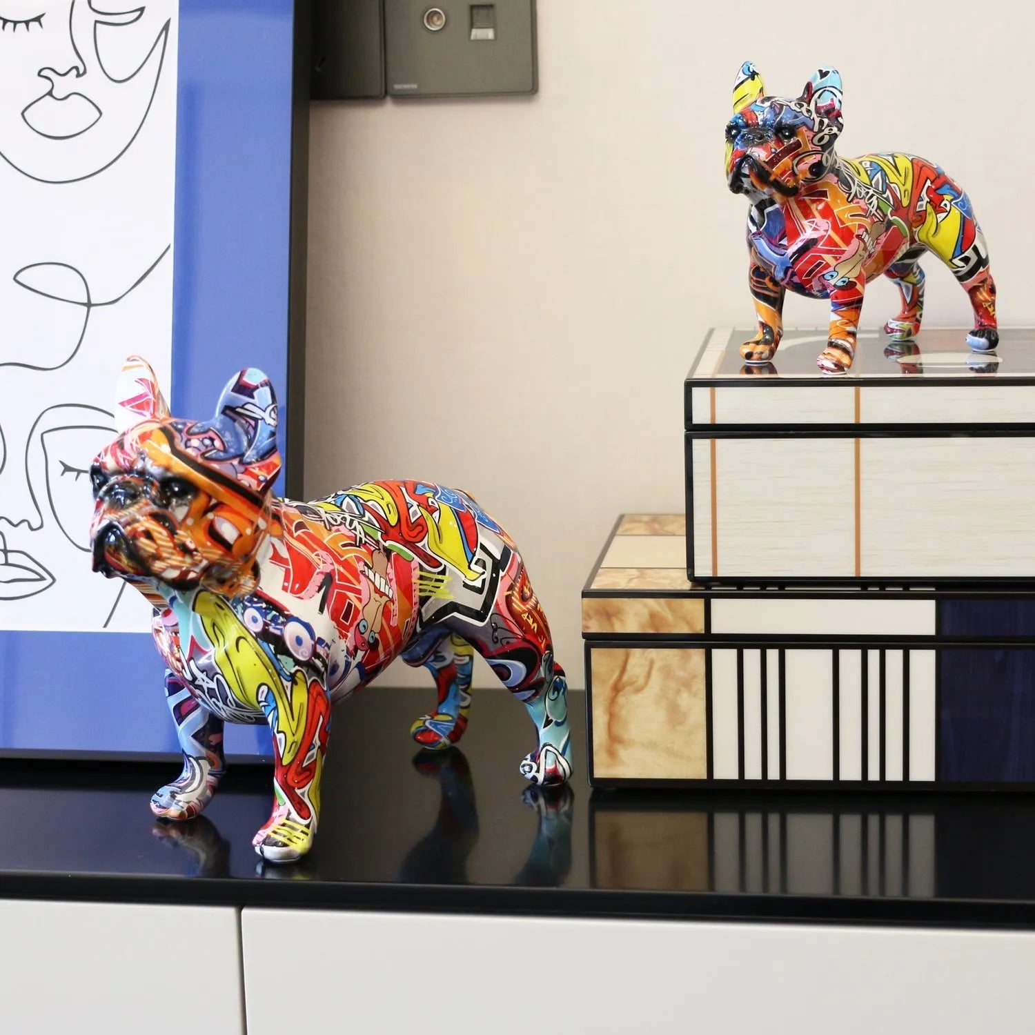 Estátua Decorativa Bulldog Grafite - Imagem 4