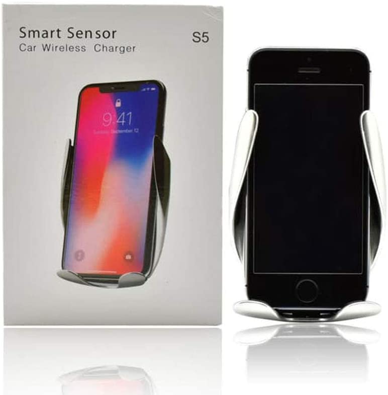 Carregador Veicular por Indução com Movimento Automático Suporte Qi Smart Sensor Wireless Charger S5 - Imagem 5