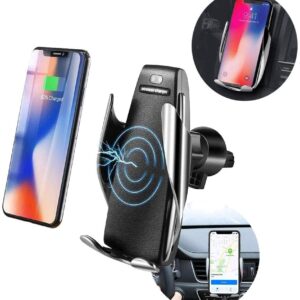 Carregador Veicular por Indução com Movimento Automático Suporte Qi Smart Sensor Wireless Charger S5