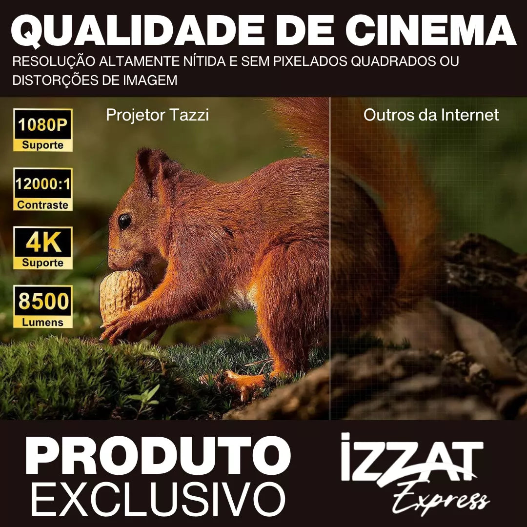 Projetor Portátil 4K Tazzi - ORIGINAL - Imagem 4