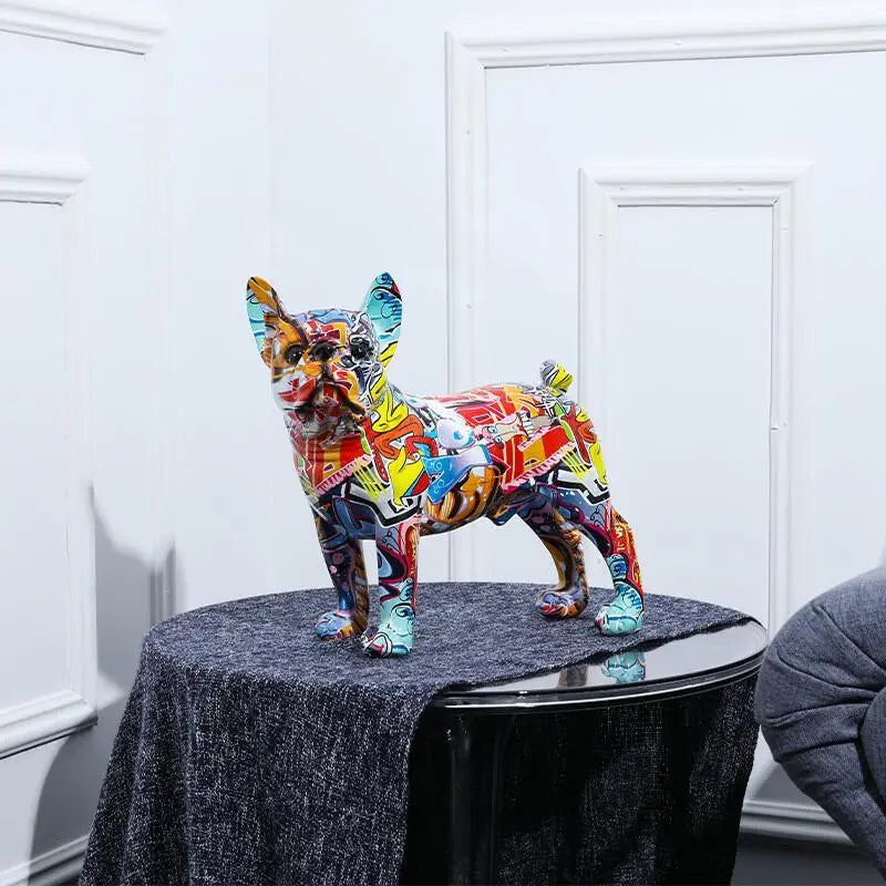 Estátua Decorativa Bulldog Grafite - Imagem 2