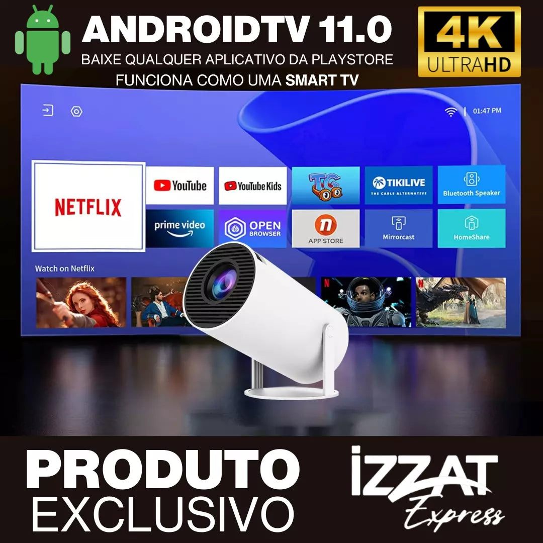 Projetor Portátil 4K Tazzi - ORIGINAL - Imagem 3