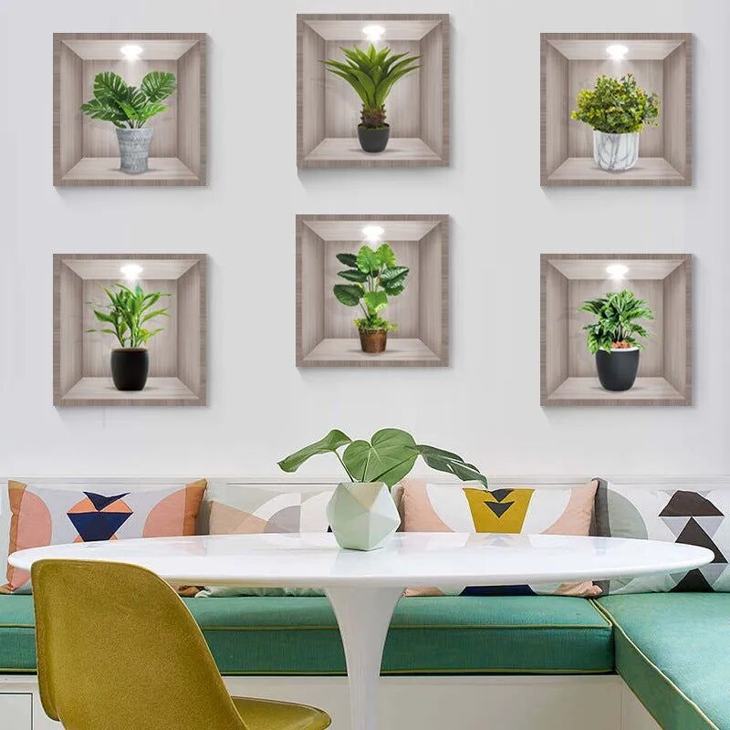 Adesivo Decorativo Vaso de Planta 3D - Imagem 2
