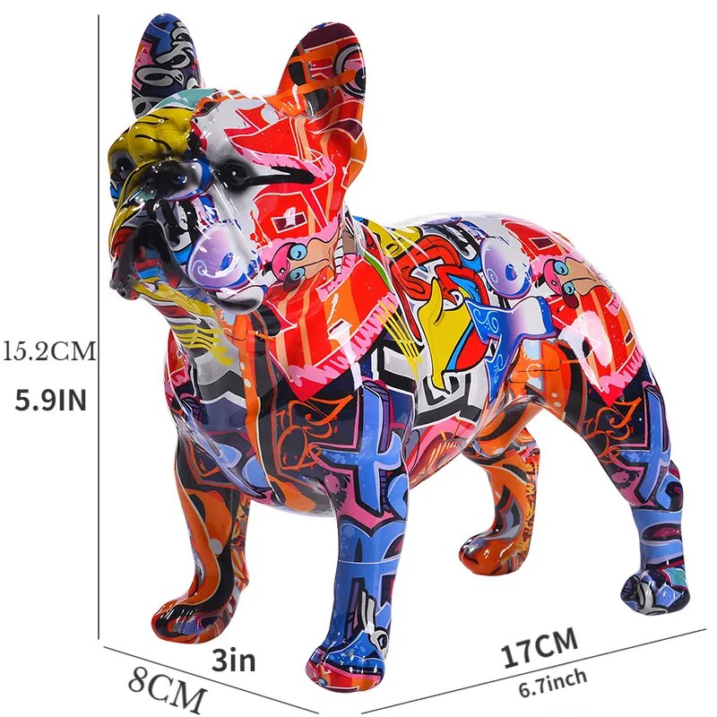 Estátua Decorativa Bulldog Grafite - Imagem 7