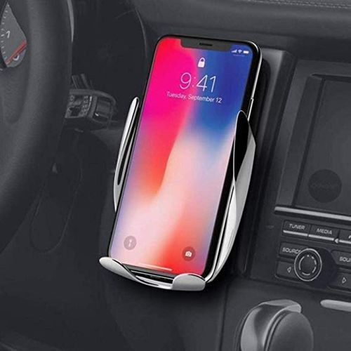 Carregador Veicular por Indução com Movimento Automático Suporte Qi Smart Sensor Wireless Charger S5 - Imagem 6