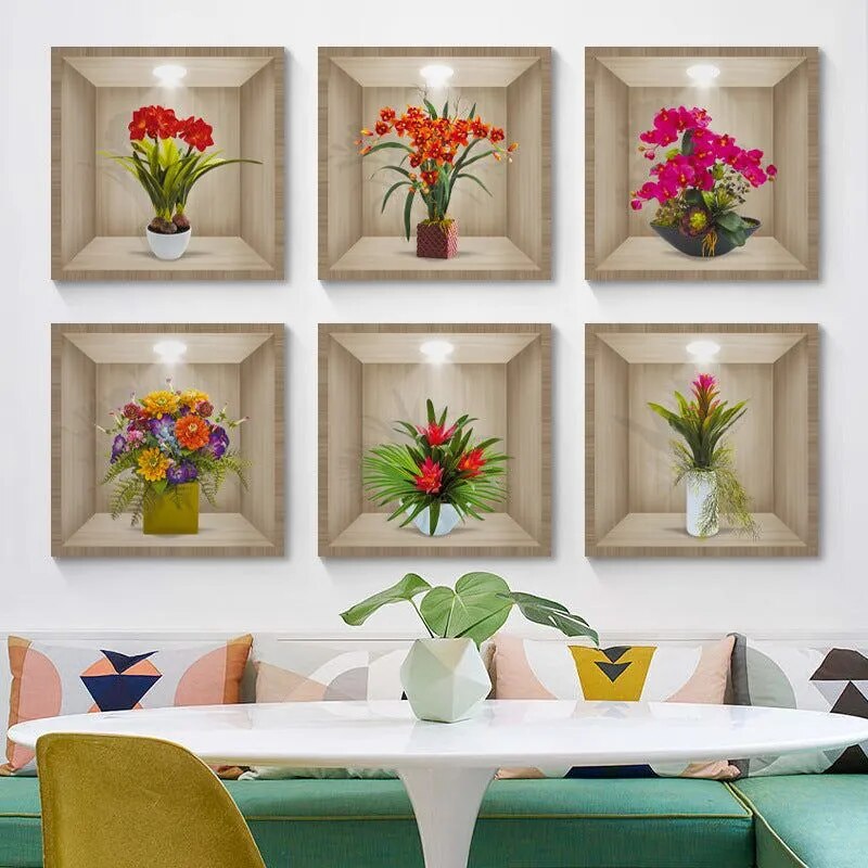 Adesivo Decorativo Vaso de Planta 3D - Imagem 4