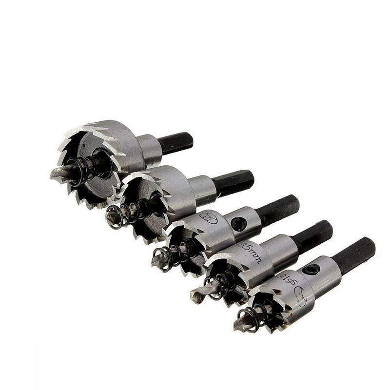 Kit 5 Brocas Serra Copo Titânio Binox para Ferro Aço Metal - Imagem 2