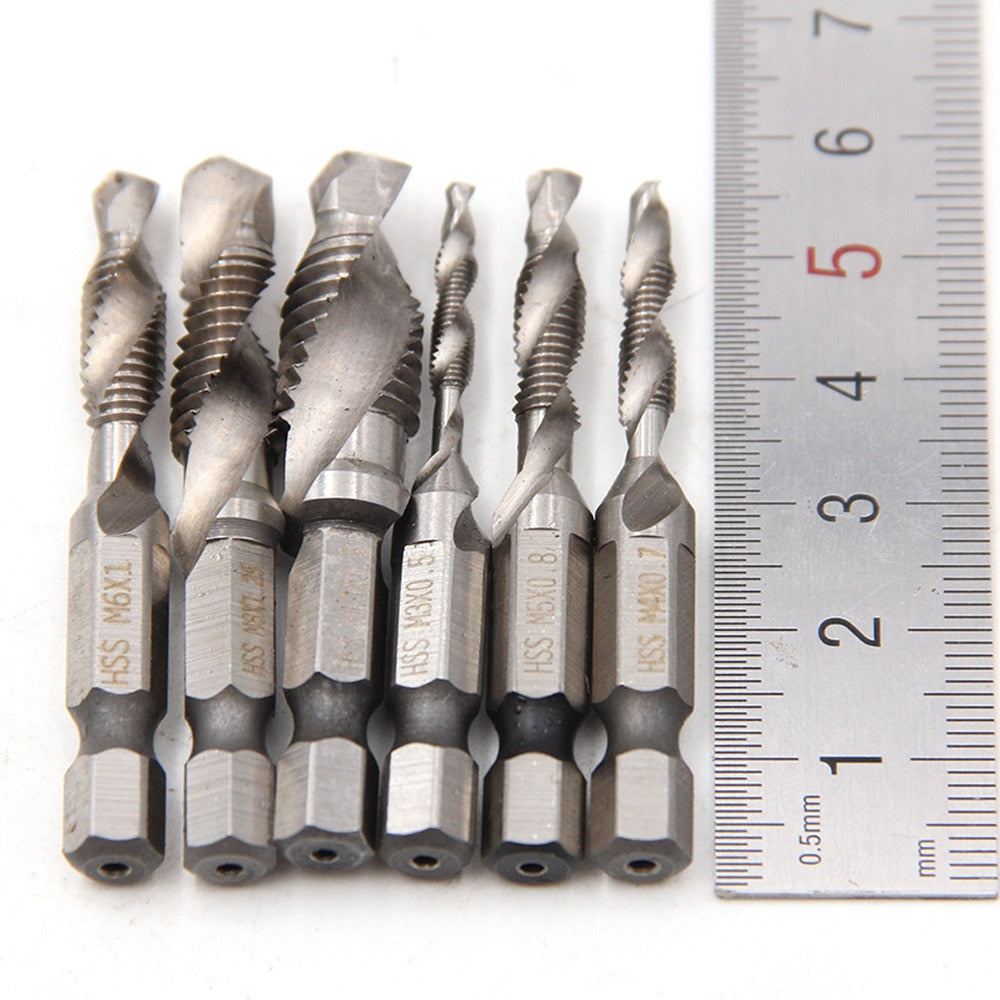 Kit 6 Brocas de Aço Titanium 2 em 1 - Fura e cria Rosca - Imagem 6