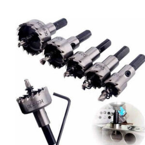 Kit 5 Brocas Serra Copo Titânio Binox para Ferro Aço Metal
