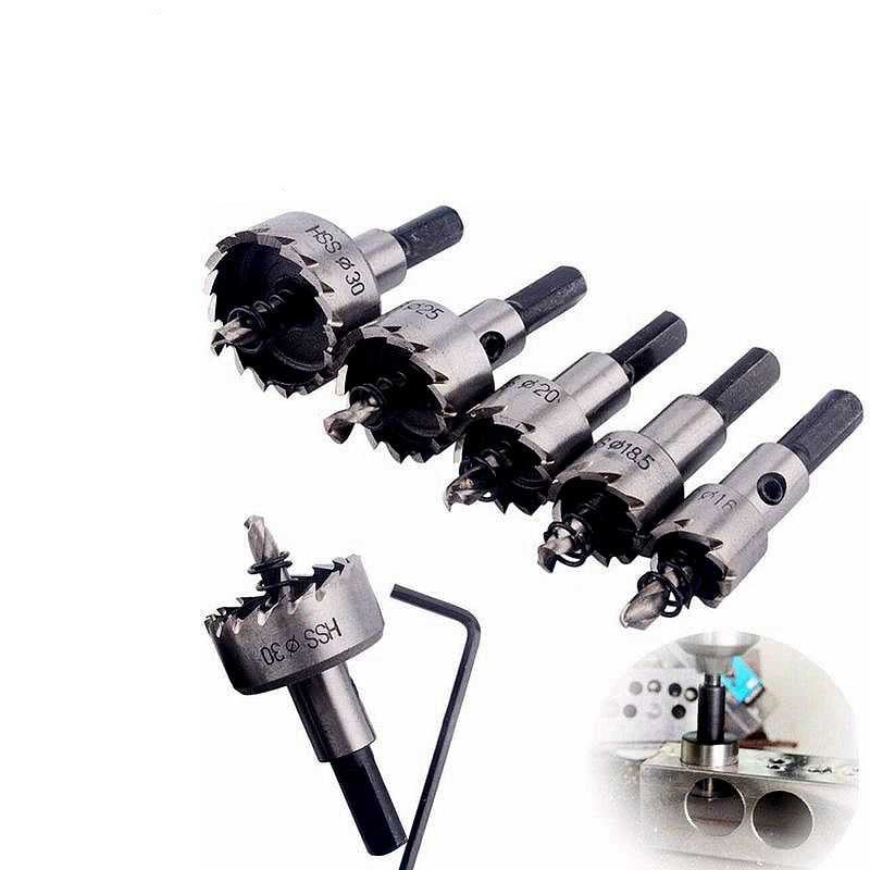 Kit 5 Brocas Serra Copo Titânio Binox para Ferro Aço Metal - Imagem 5