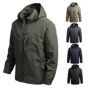 Men Windbreaker Military Field Jackets Outerwear Mens Winter Autumn Waterproof Flight Pilot Coat Hoodie Men Hunting Army Clothes