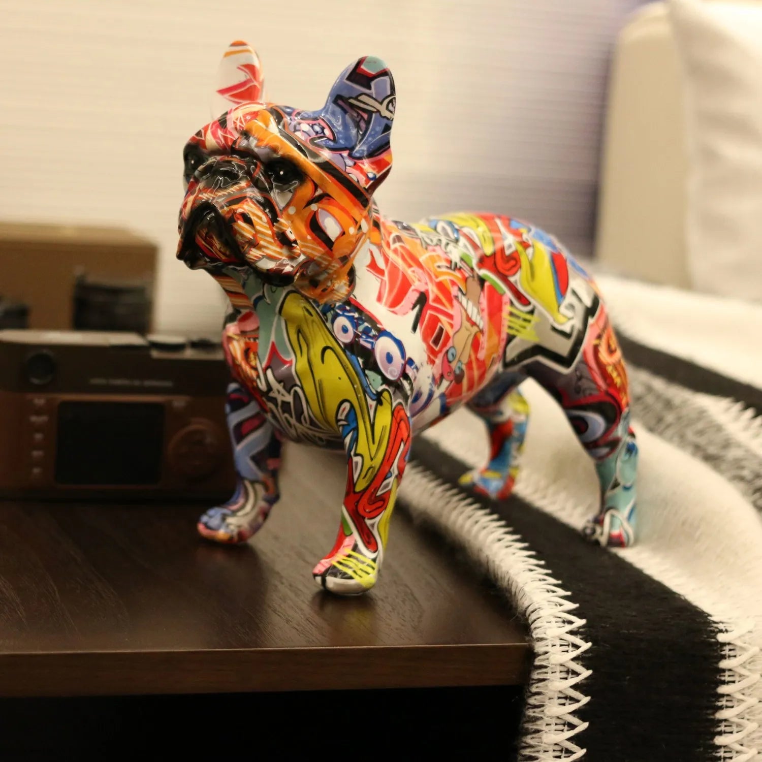 Estátua Decorativa Bulldog Grafite - Imagem 5