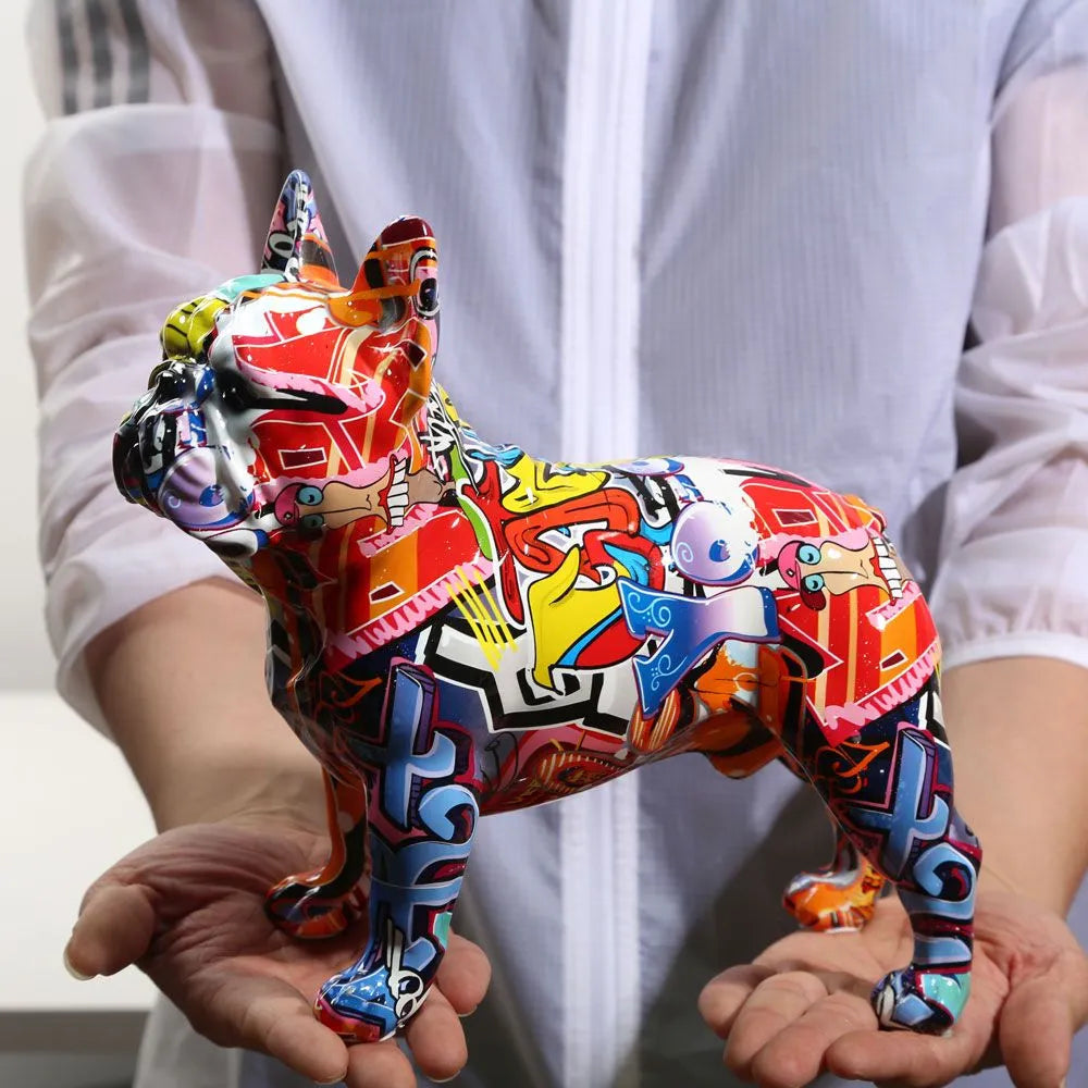 Estátua Decorativa Bulldog Grafite - Imagem 3