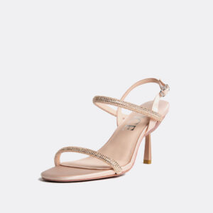 Brooklyn Sandals in Rose Gold Crystal