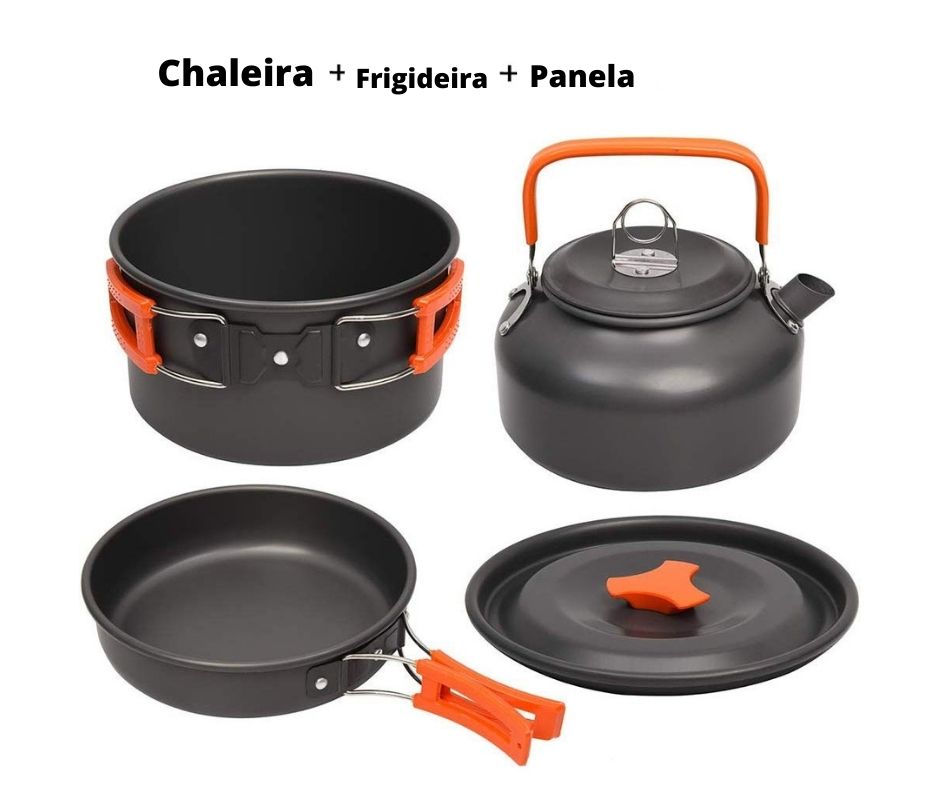 Kit Premium de Panela Portátil - Alumínio de Alta Qualidade - Imagem 4