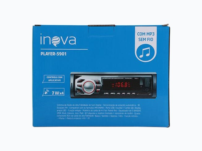 Som automotivo Mp3 Player Bluetooth Carro Fm Usb Controle Auto Rádio Aux Sd Pen Drive